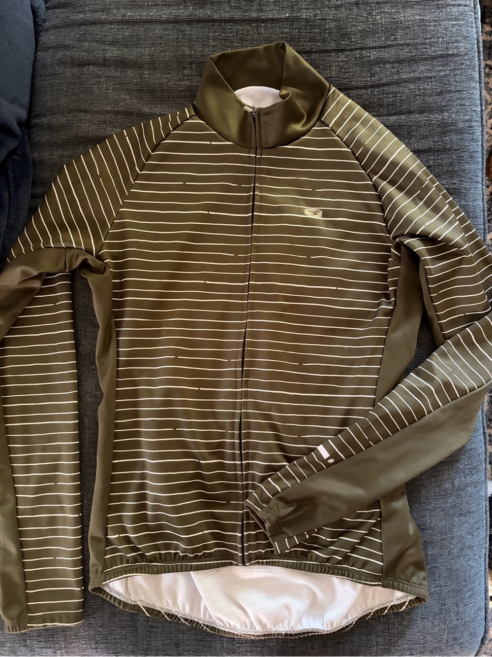 Cycling Bike Jacket — Sugoi size small in olive green stripes
